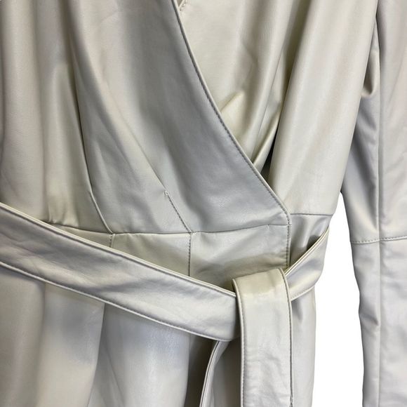 NWOT Seven 7 for all Mankind Leather Dress Cream - Picture 8 of 12